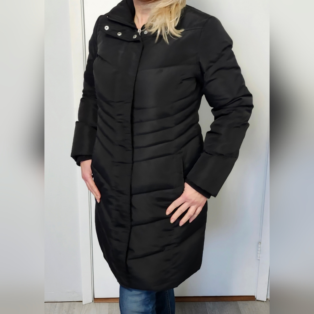 Cleo Down Black Women's Coat - Picture 8 of 16